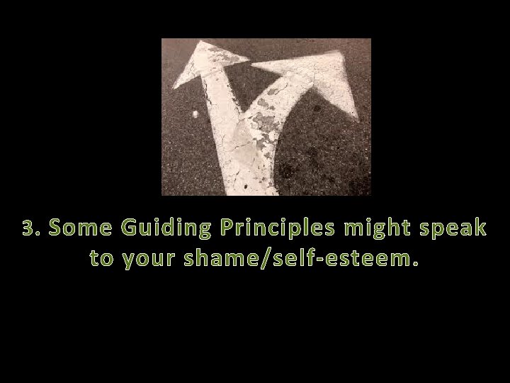 3. Some Guiding Principles might speak to your shame/self-esteem. 