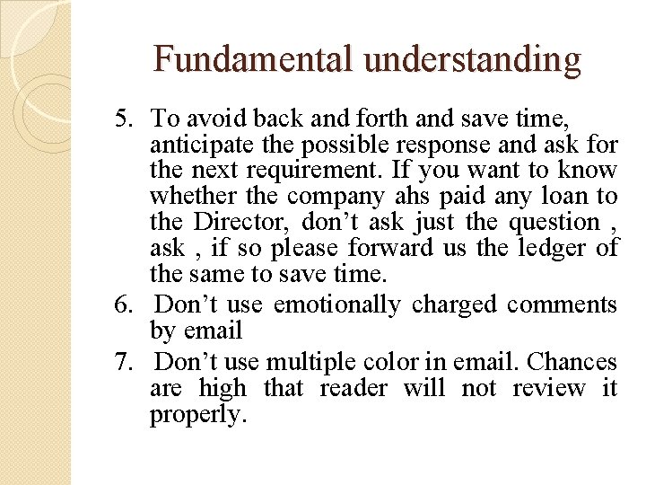Corporate Email Etiquettes Presented by Amit Dharmani Chief