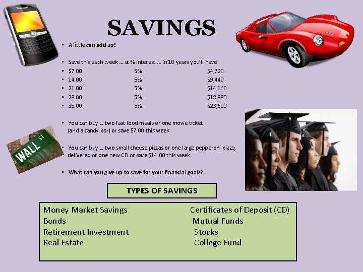 SAVINGS • A little can add up! • • • Save this each week