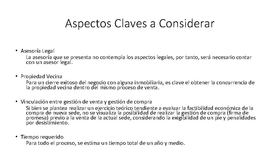 Propuesta de Trabajo para Cambio de Sede De