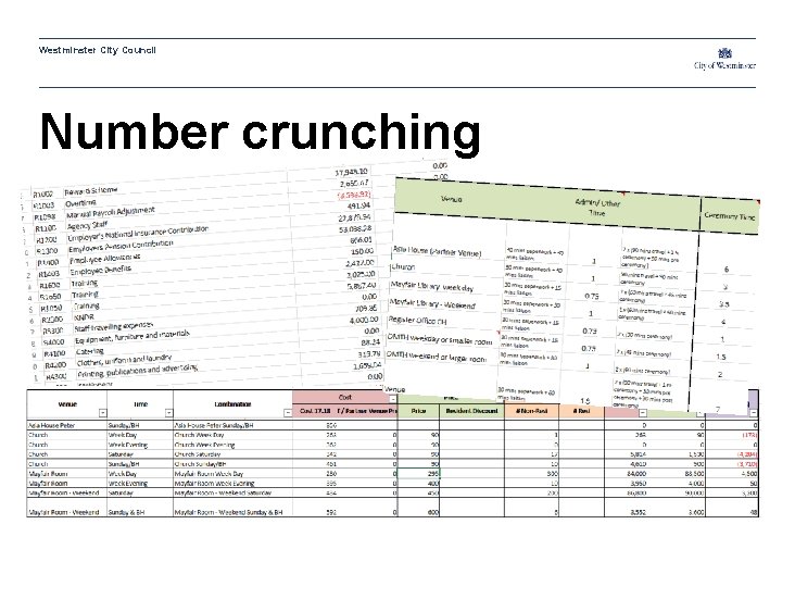 Westminster City Council Number crunching 