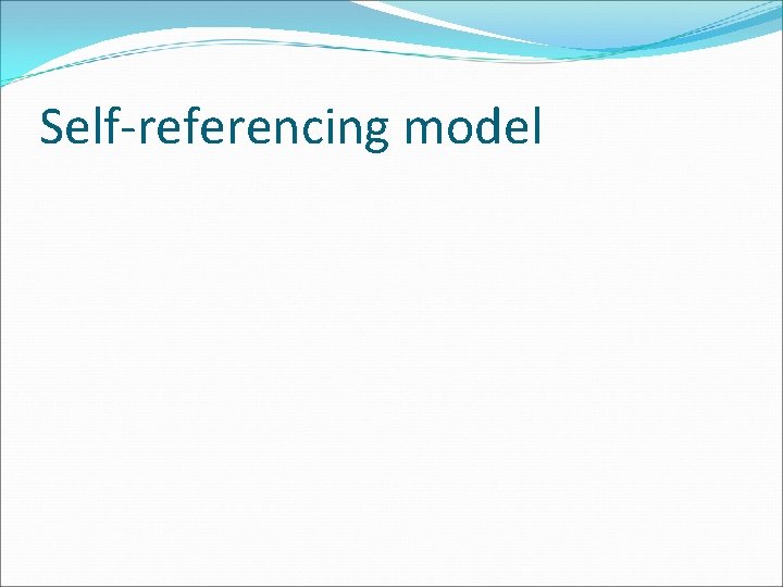 Self-referencing model 