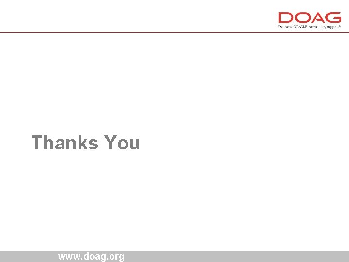 Thanks You www. doag. org 