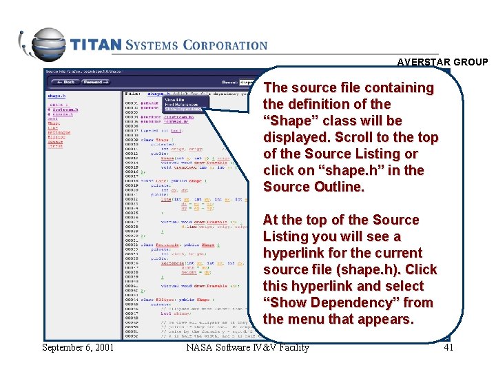 AVERSTAR GROUP The source file containing the definition of the “Shape” class will be