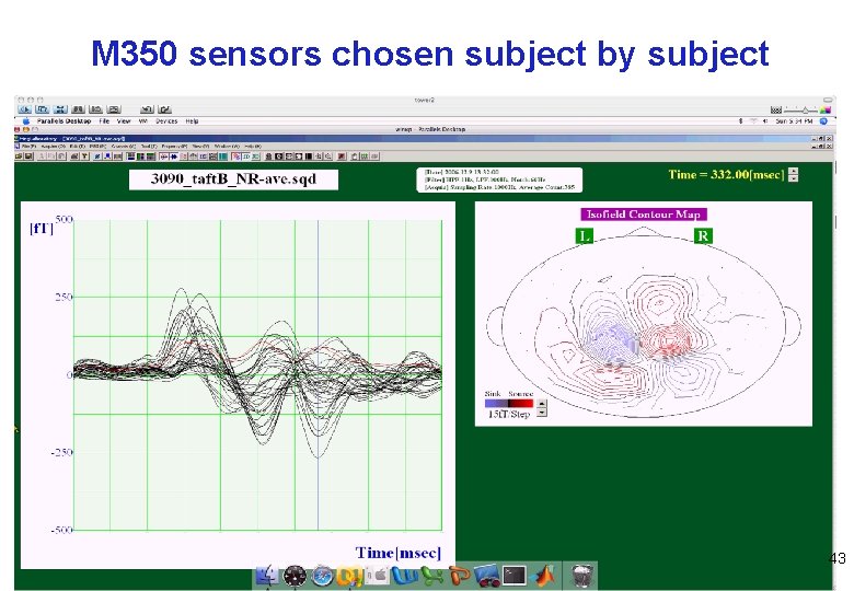 M 350 sensors chosen subject by subject 43 