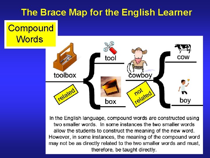 The Brace Map for the English Learner Compound Words 