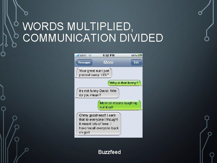 WORDS MULTIPLIED, COMMUNICATION DIVIDED Buzzfeed 