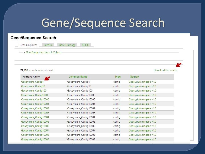 Gene/Sequence Search 