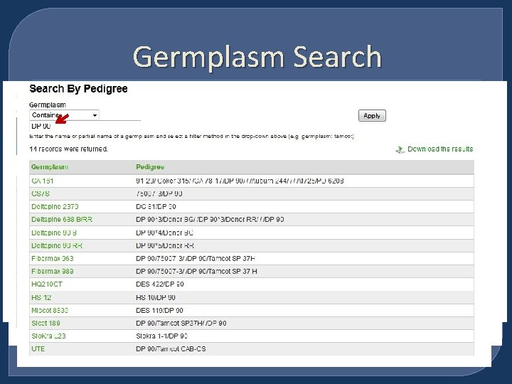 Germplasm Search 