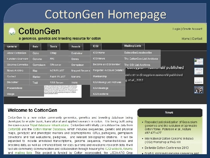 Cotton. Gen Homepage 