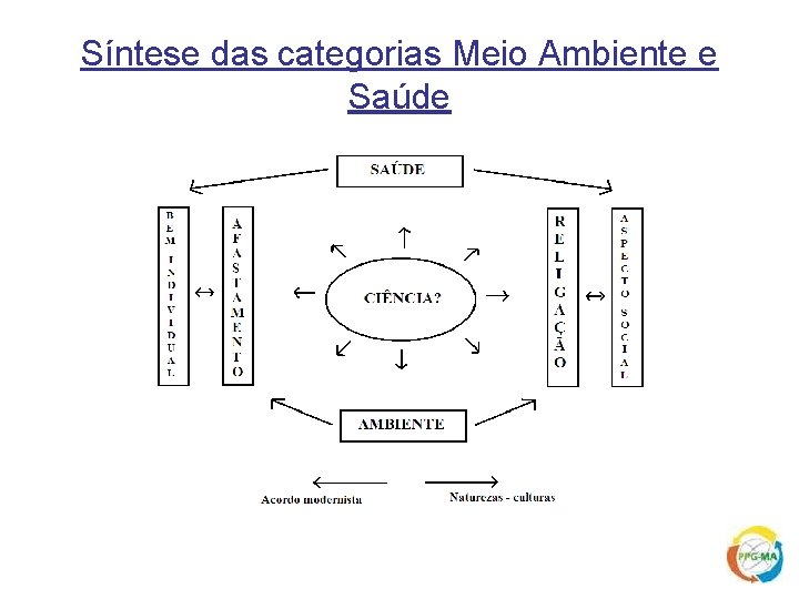 Síntese das categorias Meio Ambiente e Saúde 