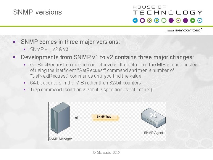 SNMP versions § SNMP comes in three major versions: § SNMP v 1, v