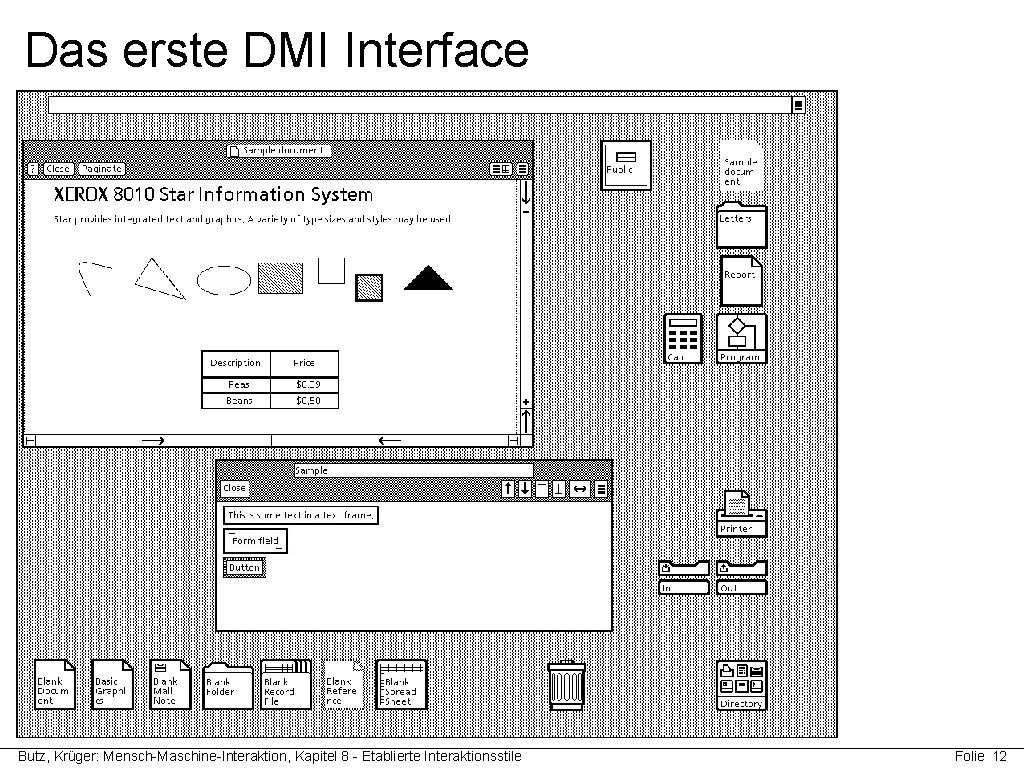 Das erste DMI Interface Butz, Krüger: Mensch-Maschine-Interaktion, Kapitel 8 - Etablierte Interaktionsstile Folie 12