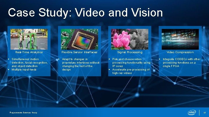 Case Study: Video and Vision Real-Time Analytics § Simultaneous motion detection, facial recognition, and Case Study: Video and Vision Real-Time Analytics § Simultaneous motion detection, facial recognition, and