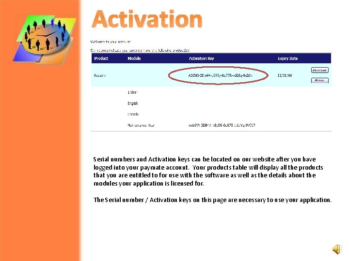 Activation Serial numbers and Activation keys can be located on our website after you