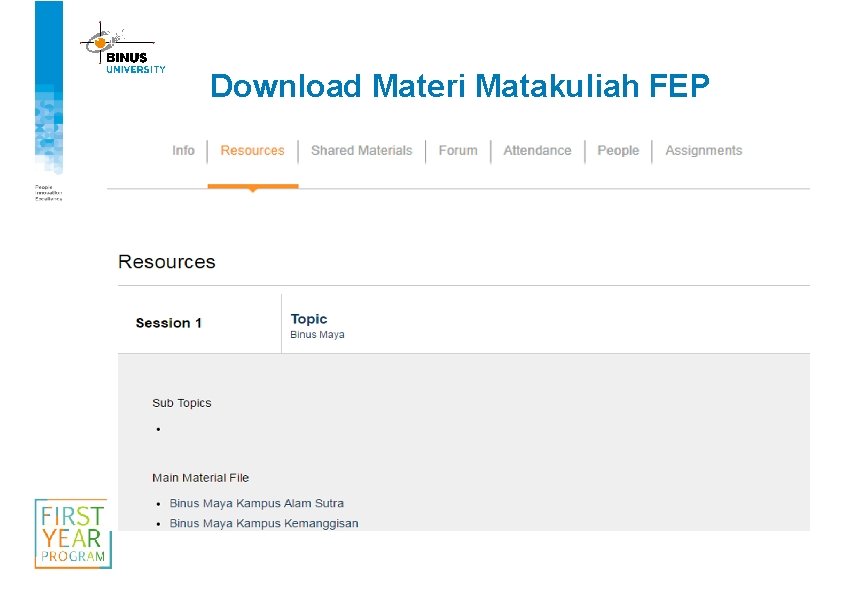 Download Materi Matakuliah FEP 