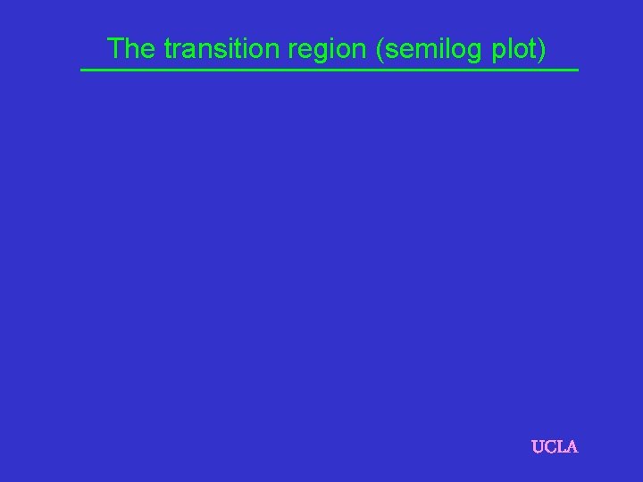 The transition region (semilog plot) UCLA 