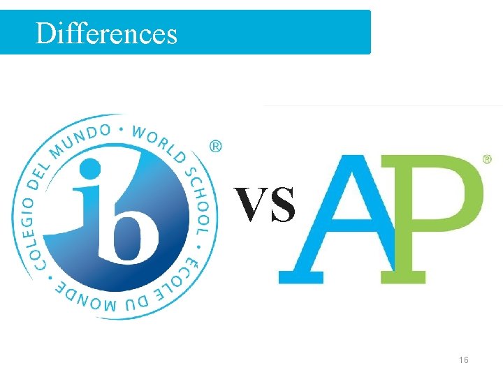 Differences VS 16 
