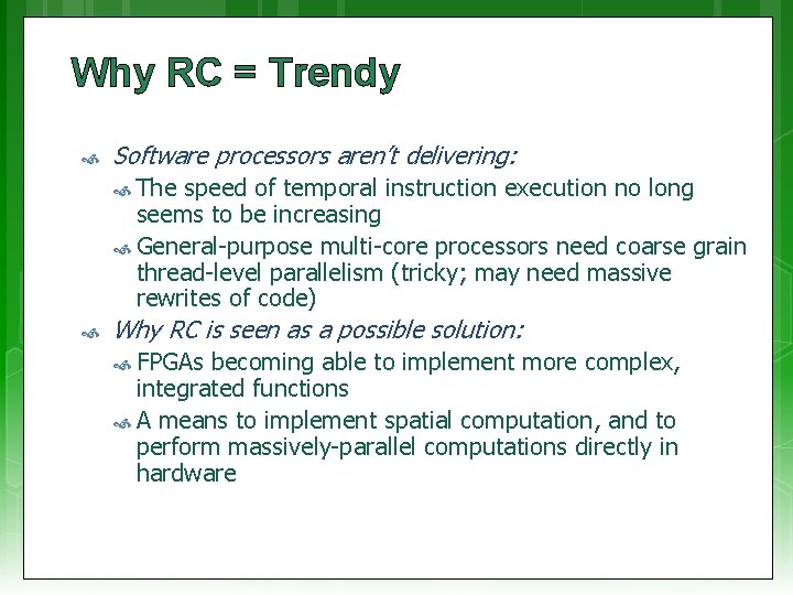 Why RC = Trendy Software processors aren’t delivering: The speed of temporal instruction execution