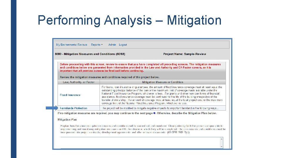 Performing Analysis – Mitigation 