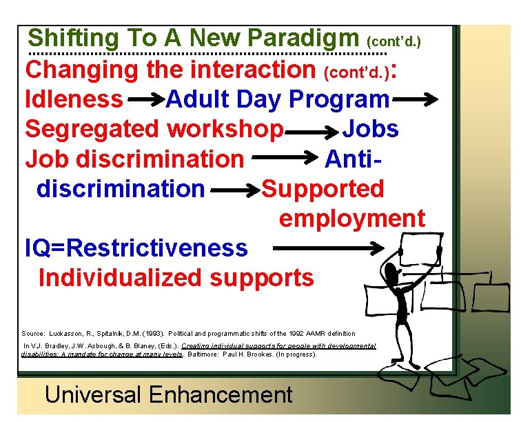 Shifting To A New Paradigm (cont’d. ) Changing the interaction (cont’d. ): Idleness Adult
