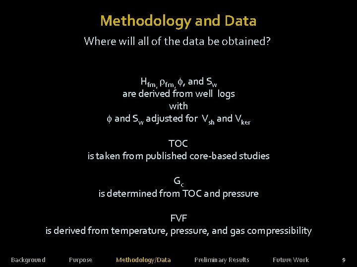 Methodology and Data Where will all of the data be obtained? Hfm , rfm