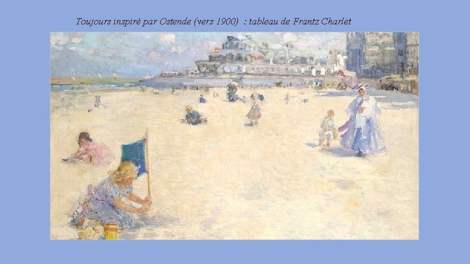 Toujours inspiré par Ostende (vers 1900) : tableau de Frantz Charlet 