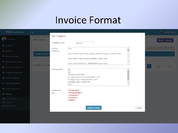 Invoice Format 