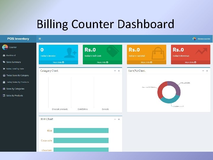 Billing Counter Dashboard 