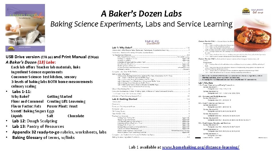 A Baker’s Dozen Labs Baking Science Experiments, Labs and Service Learning USB Drive version