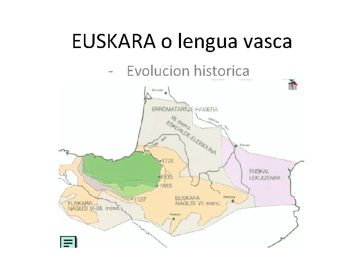 EUSKARA o lengua vasca - Evolucion historica 