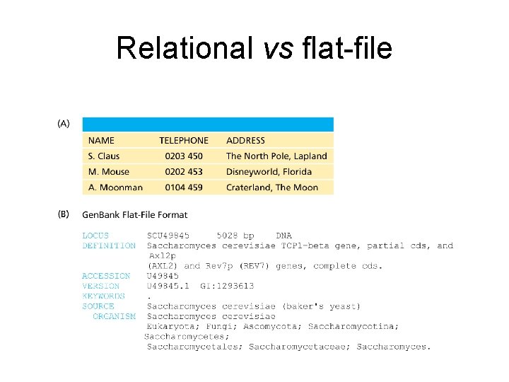Relational vs flat-file 