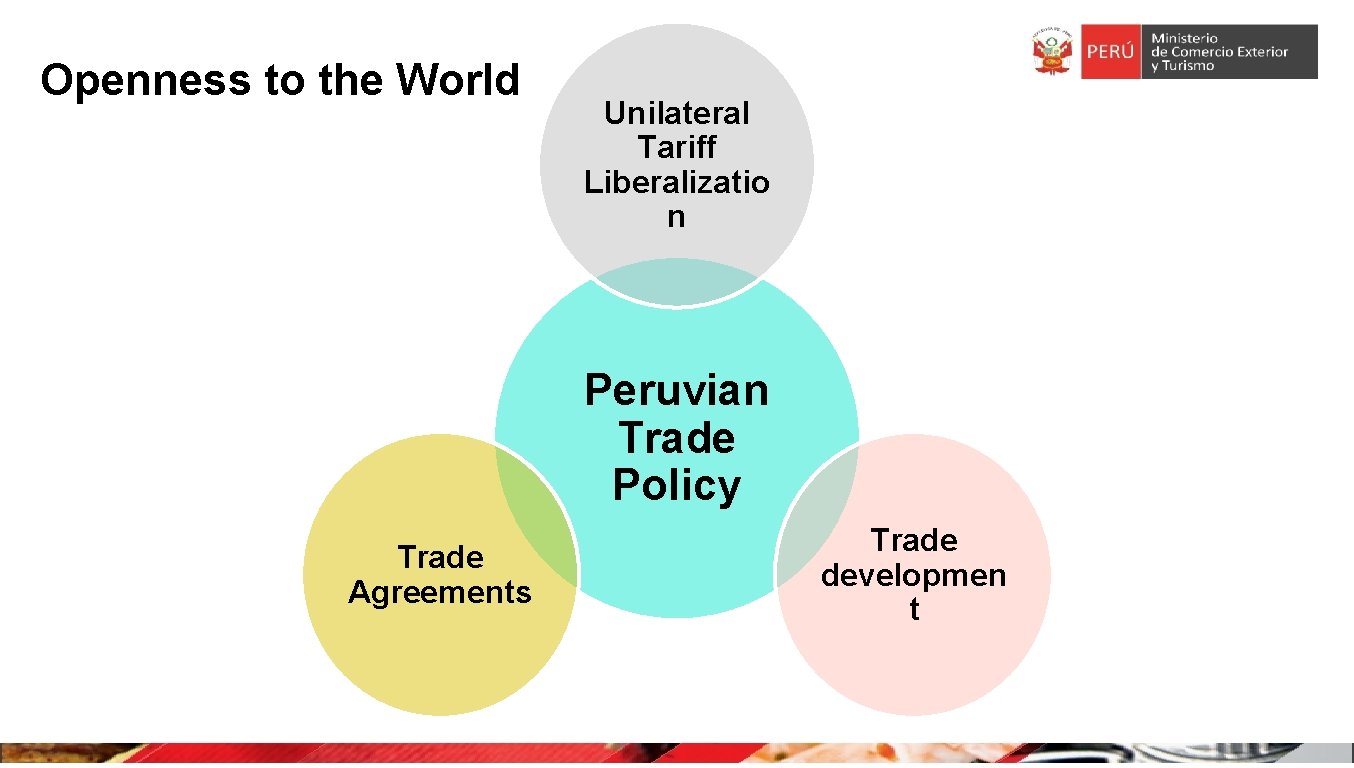 Openness to the World Unilateral Tariff Liberalizatio n Peruvian Trade Policy Trade Agreements Trade