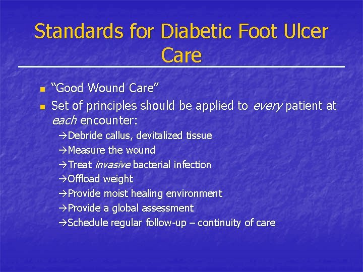 Diabetic Foot Ulcer Treatment and Amputation Prevention in