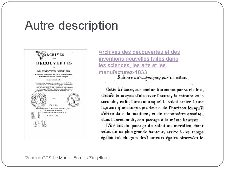 Autre description Archives découvertes et des inventions nouvelles faites dans les sciences, les arts