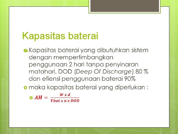 Kapasitas baterai 