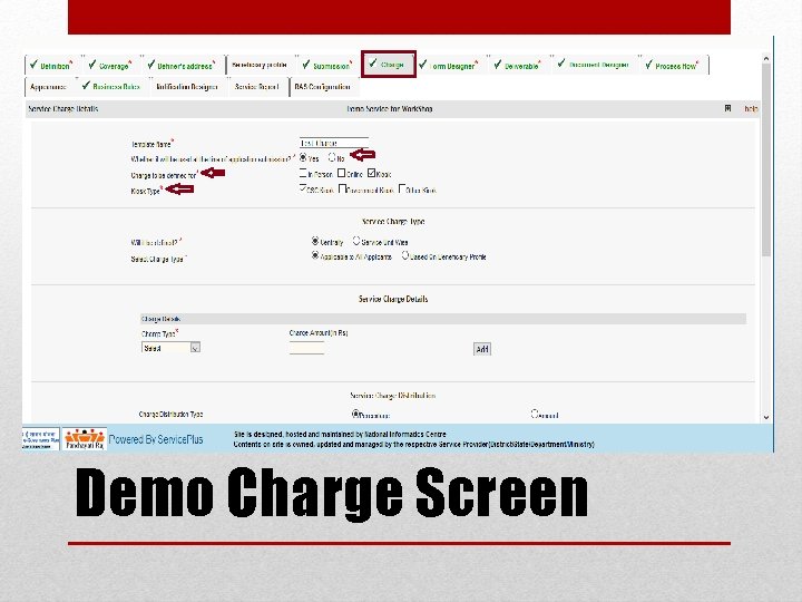 Demo Charge Screen 