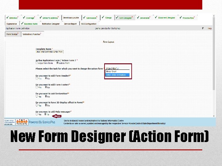 New Form Designer (Action Form) 