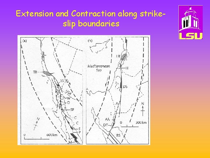 Extension and Contraction along strikeslip boundaries 