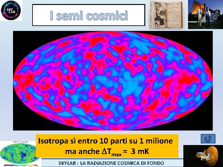 I semi cosmici Isotropa sì entro 10 parti su 1 milione ma anche Tmax