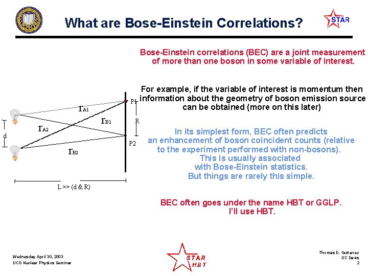 What are Bose-Einstein Correlations? Bose-Einstein correlations (BEC) are a joint measurement of more than