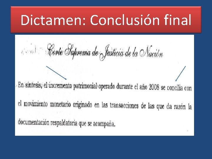 Dictamen: Conclusión final 