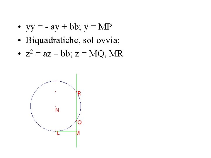  • yy = - ay + bb; y = MP • Biquadratiche, sol