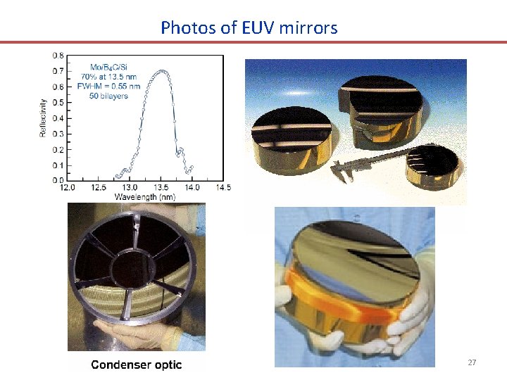Photos of EUV mirrors 27 
