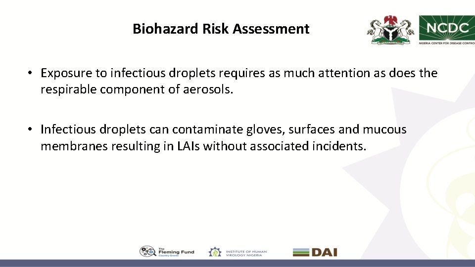 Risk Assessment Process for Biohazardous Agents and Materials