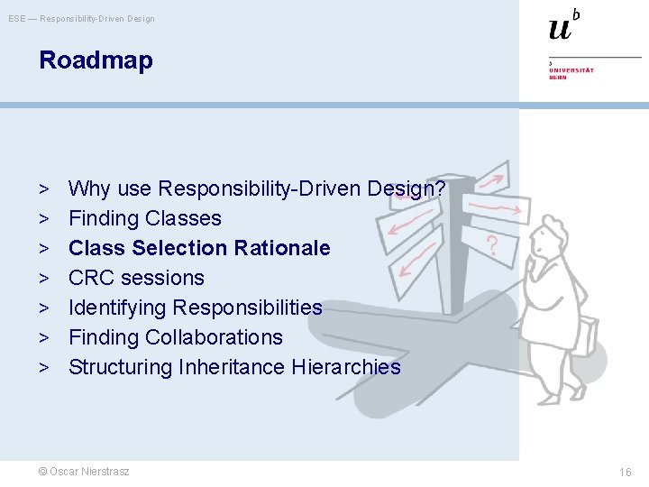 ESE — Responsibility-Driven Design Roadmap > Why use Responsibility-Driven Design? > Finding Classes >