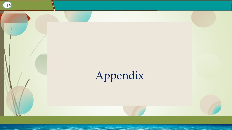 14 Appendix 14 Appendix