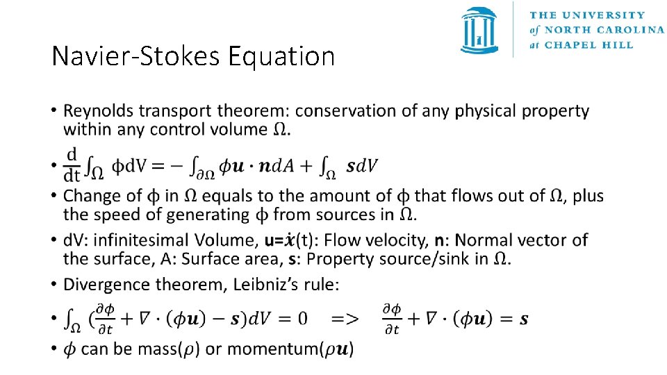 Navier-Stokes Equation • 