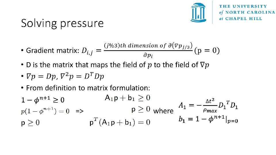 Solving pressure • 