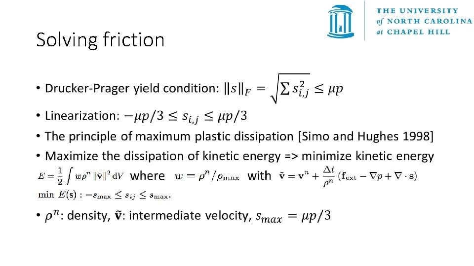 Solving friction • 